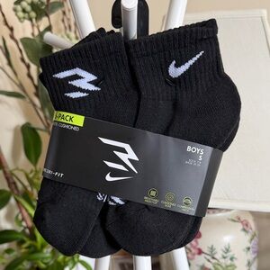Nike Boys' Black Dri-FIT Cushioned Socks